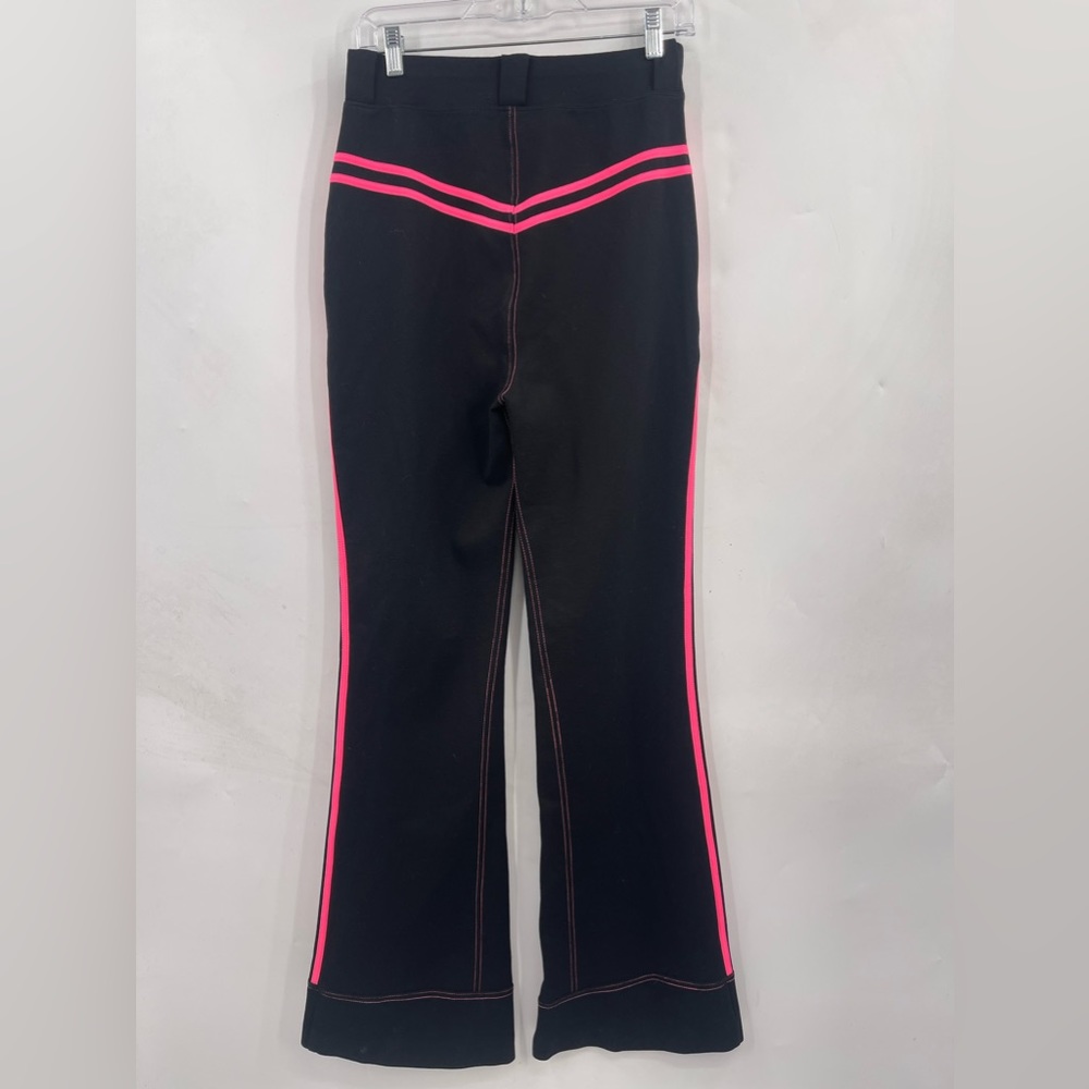 I.AM.GIA Astrid Pants High Waisted Flare Pants Black & Pink Size Large Like New - Picture 7 of 10
